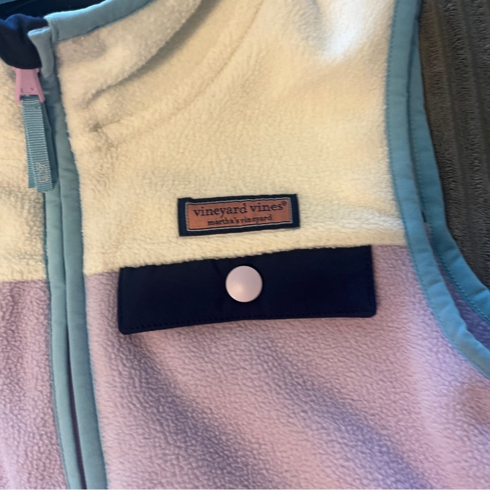 Vineyard Vines Girls Vest White / Purple Size M 12-14 - Picture 4 of 10